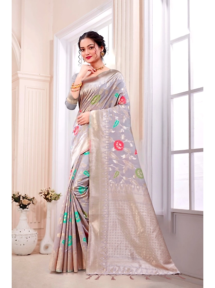 Parvati Multicolor Rapier Silk Saree-2
