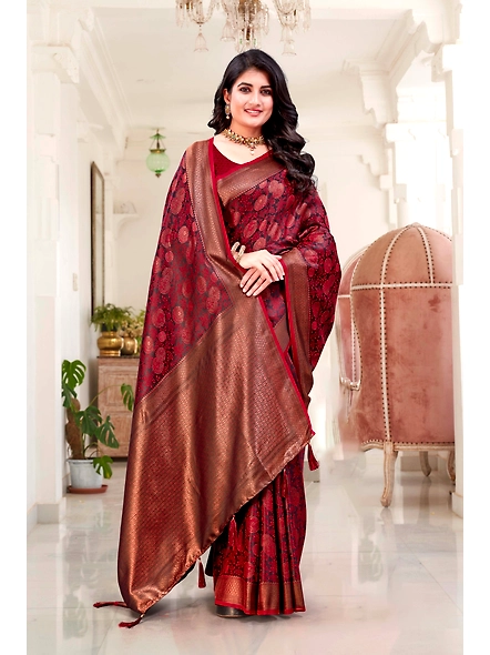 Parvati Multicolor Rapier Silk Saree-4
