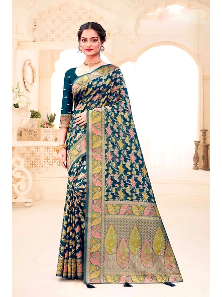 Parvati Multicolor Rapier Silk Saree-3