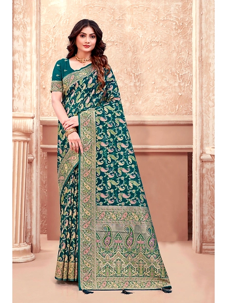 Parvati Multicolor Organza Saree-3