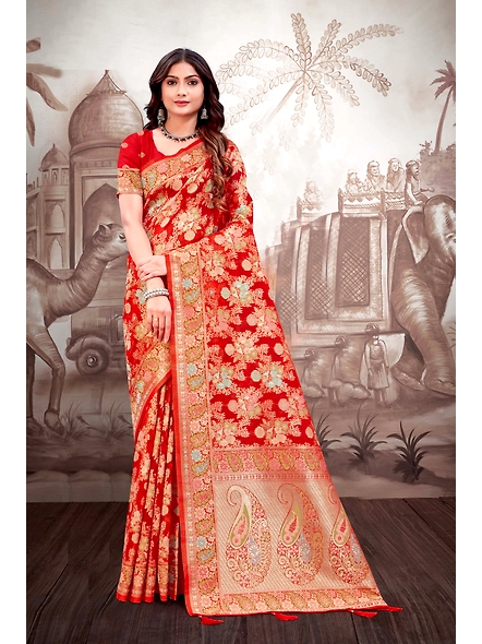 Parvati Multicolor Organza Saree