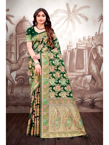 Parvati Multicolor Organza Saree