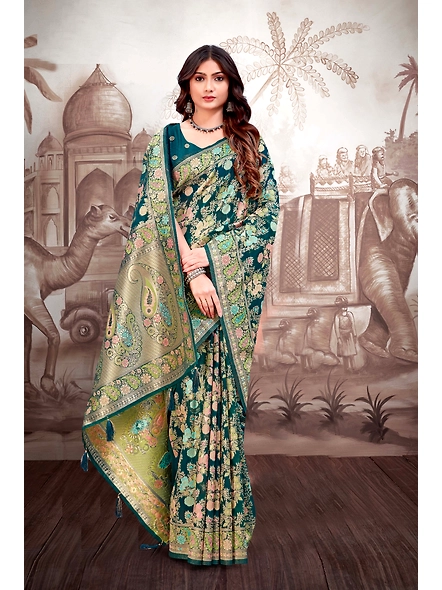 Parvati Multicolor Organza Saree-4