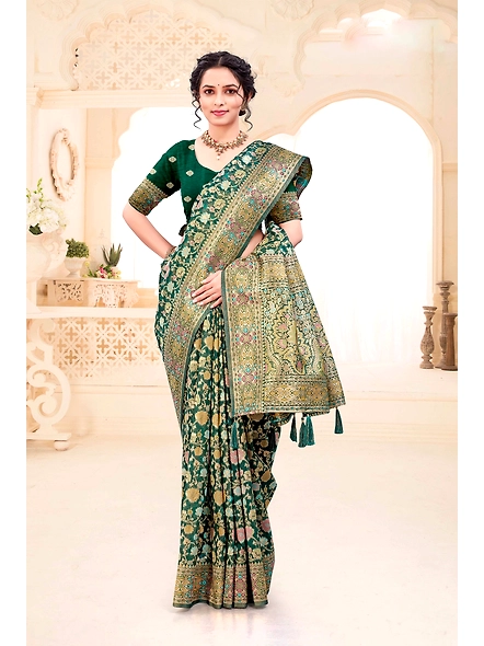 Parvati Multicolor Organza Saree-3