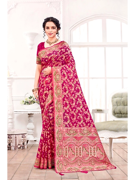 Parvati Multicolor Organza Saree-4
