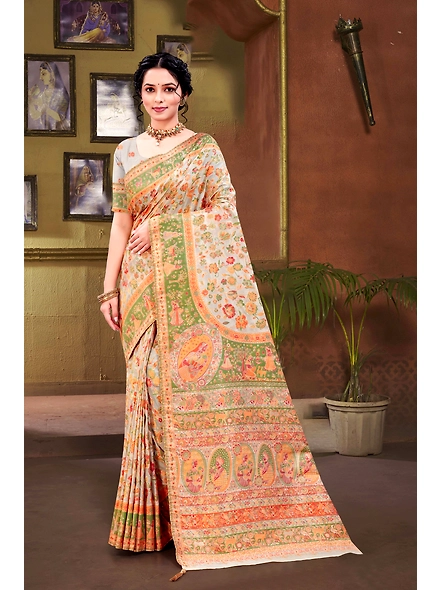Parvati Multicolor Rapier Silk Saree-2