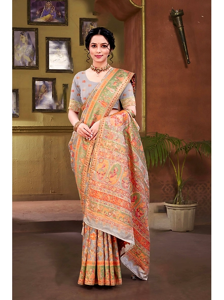 Parvati Multicolor Rapier Silk Saree-3