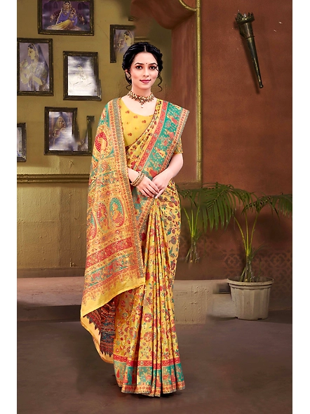 Parvati Multicolor Rapier Silk Saree-4