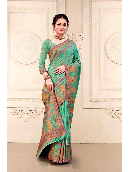 Parvati Multicolor Rapier Silk Saree-3