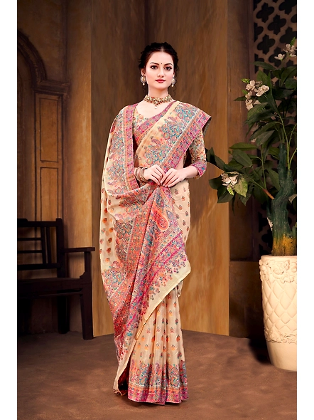 Parvati Multicolor Rapier Silk Saree-4