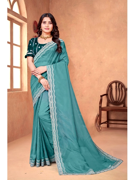 Parvati Multicolor Elaichi Silk Saree-16904