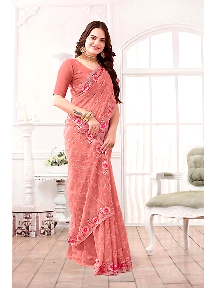 Parvati Multicolor Chiffon Saree-2
