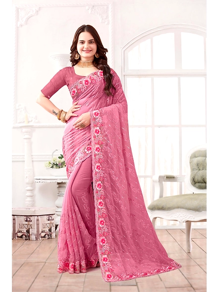 Parvati Multicolor Chiffon Saree-4