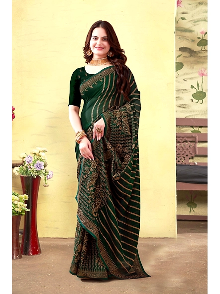 Parvati Multicolor Chiffon Saree-1