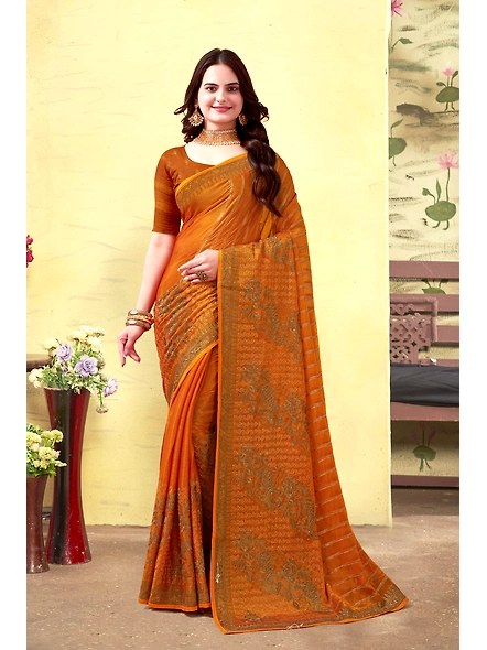 Parvati Multicolor Chiffon Saree-3