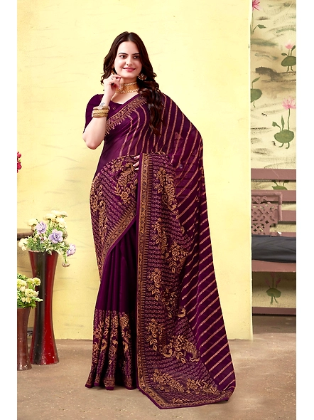 Parvati Multicolor Chiffon Saree-5