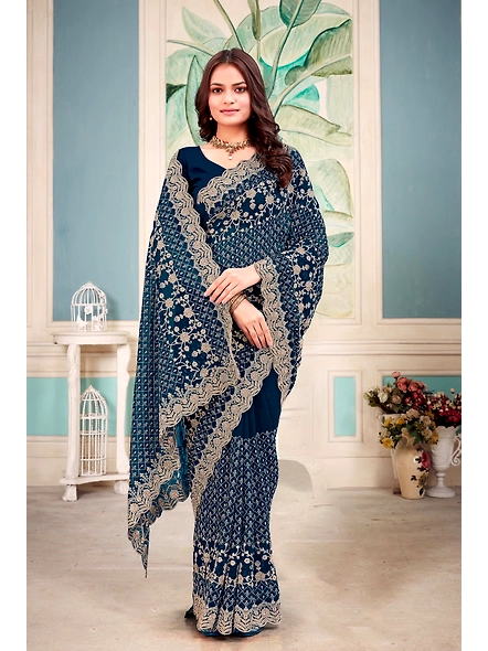 Parvati Multicolor Georgette Saree-17039
