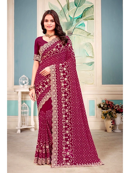 Parvati Multicolor Georgette Saree-3