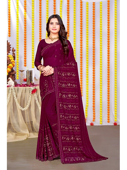 Parvati Multicolor Shimmer Saree-4