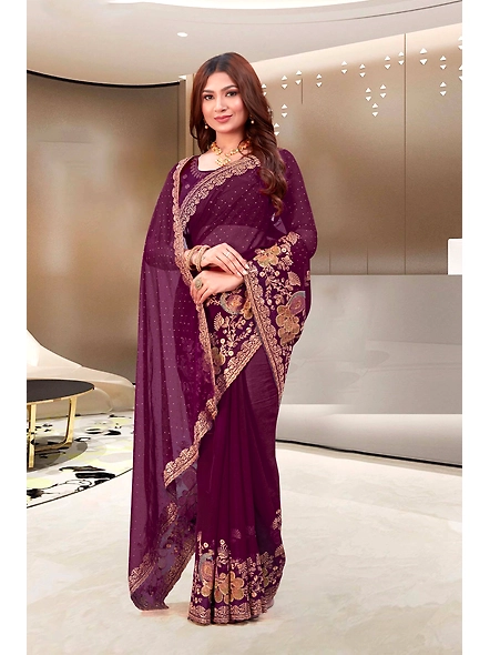 Parvati Multicolor Shimmer Saree-1