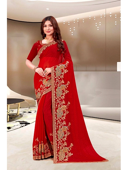 Parvati Multicolor Shimmer Saree-4