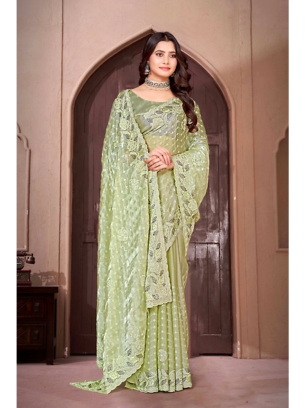 Parvati Multicolor Chiffon Saree-17140