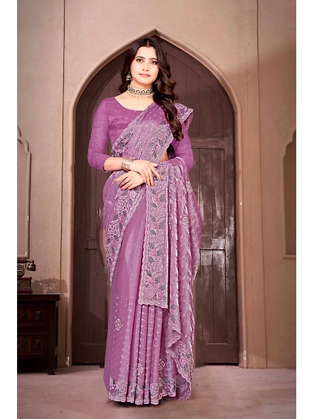 Parvati Multicolor Chiffon Saree-1