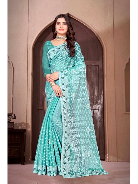 Parvati Multicolor Chiffon Saree-3