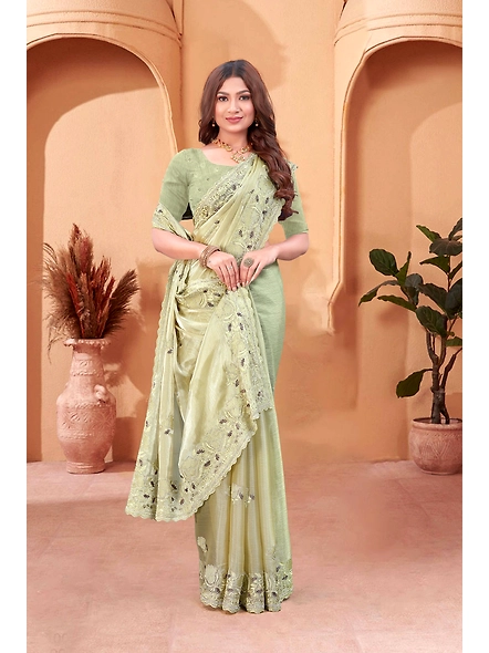 Parvati Multicolor Chiffon Saree-1