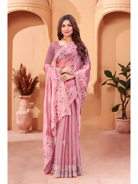 Parvati Multicolor Chiffon Saree-4
