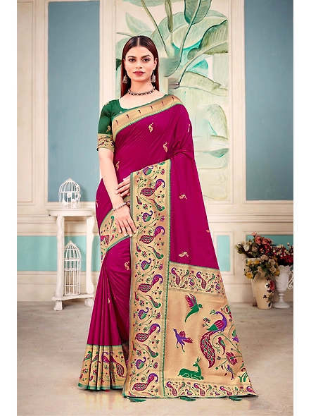 Parvati Multicolor Rapier Silk Saree-25312