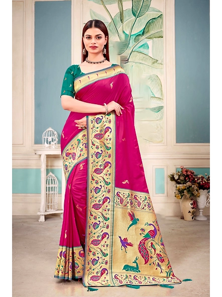 Parvati Multicolor Rapier Silk Saree-4