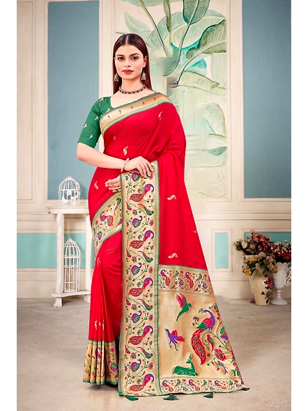 Parvati Multicolor Rapier Silk Saree-5