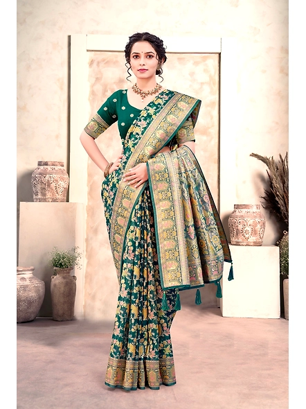 Parvati Multicolor Organza Saree-1