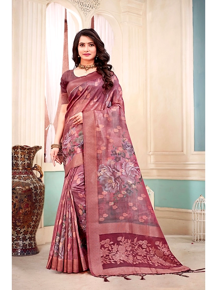 Parvati Multicolor Tissue Fabric Saree-2