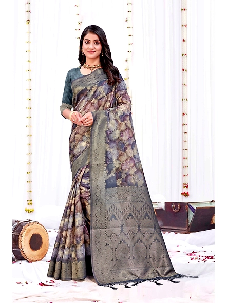 Parvati Multicolor Titan Saree-3