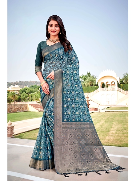 Parvati Multicolor Titan Saree-3