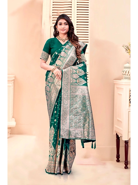 Parvati Multicolor Razia Silk Saree-1