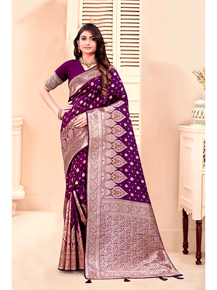 Parvati Multicolor Razia Silk Saree-3