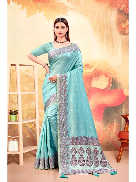 Parvati Multicolor Rapier Silk Saree-1