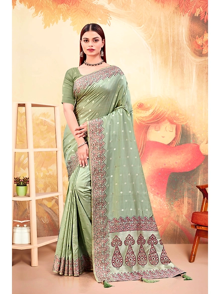 Parvati Multicolor Rapier Silk Saree-3