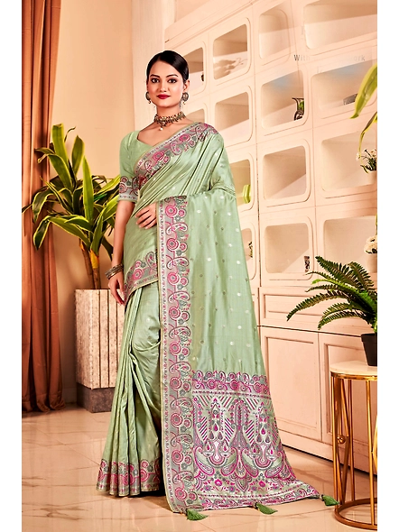Parvati Multicolor Rapier Silk Saree-2