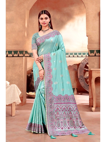 Parvati Multicolor Rapier Silk Saree-3
