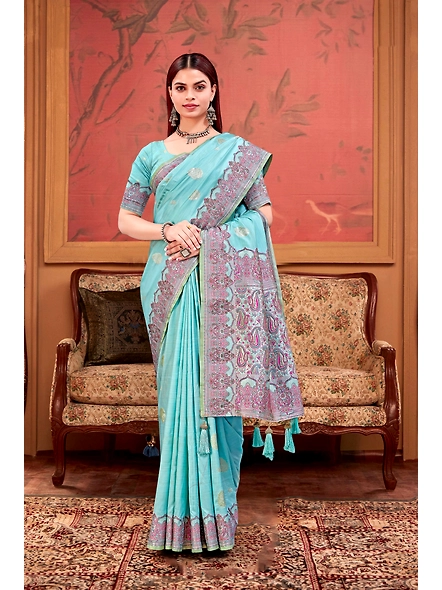 Parvati Multicolor Rapier Silk Saree-51047