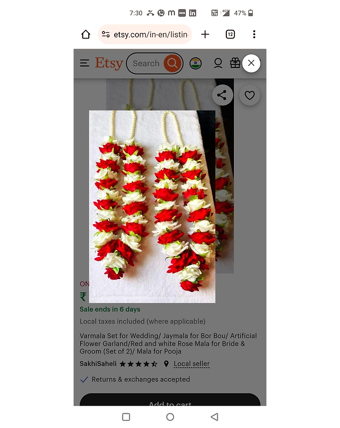 Artificial flower weeding varmala-1