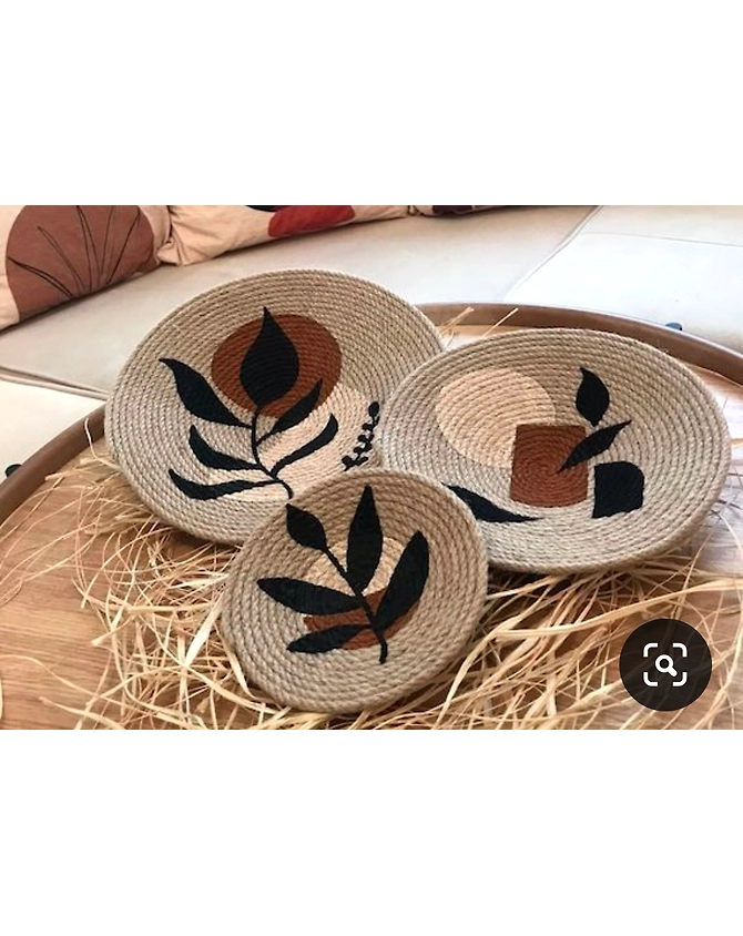 Jute wall decor set of 5-1