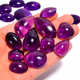 natural african amethyst cabochon loose gemstone