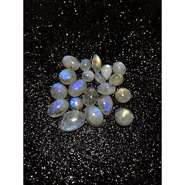 natural white rainbow moonstone loose gemstone