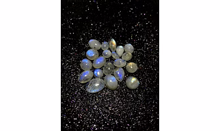 Natural White Rainbow Moonstone Loose Gemstone