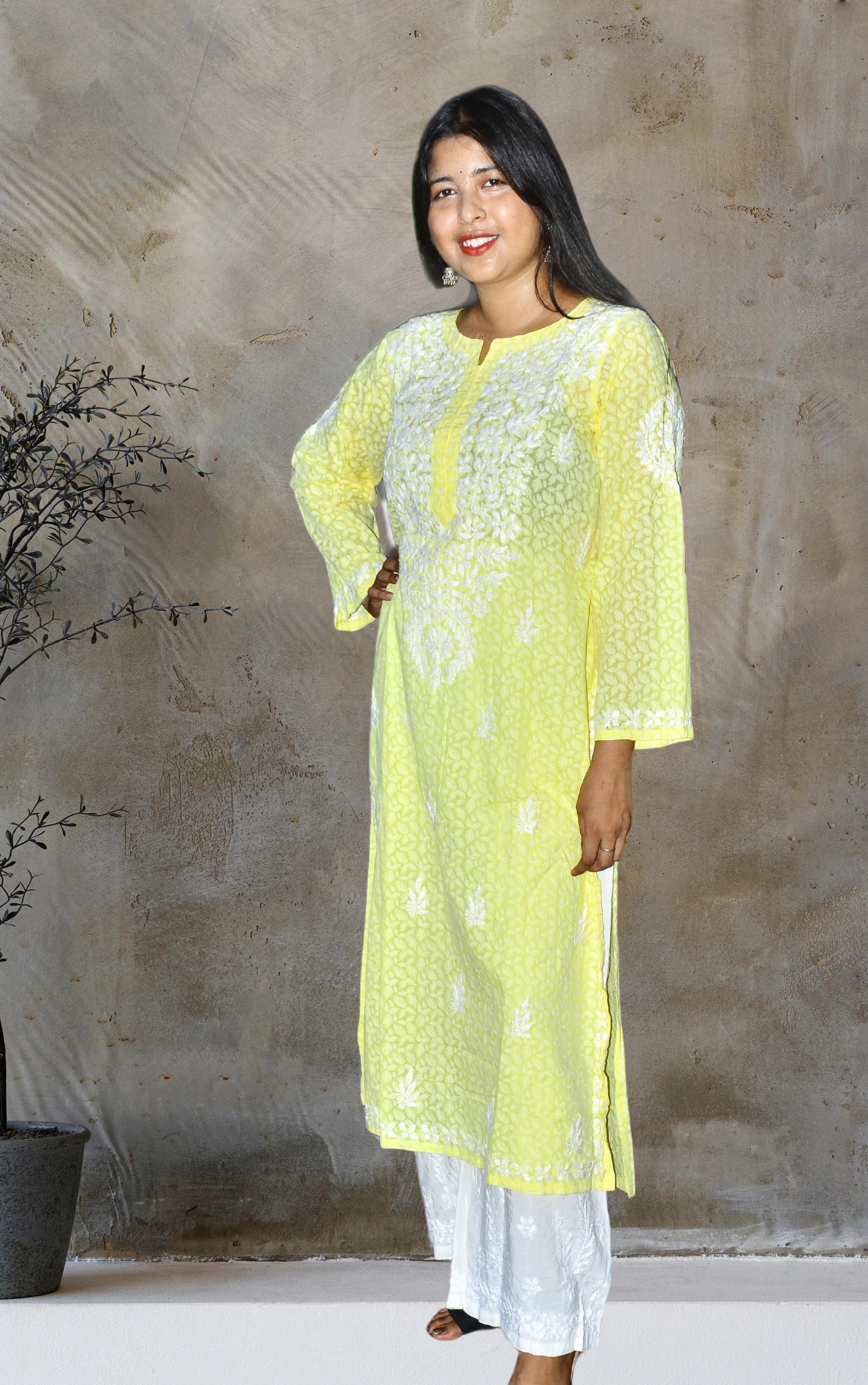 Taibaana Fizaa hand embroidered chikankari-3